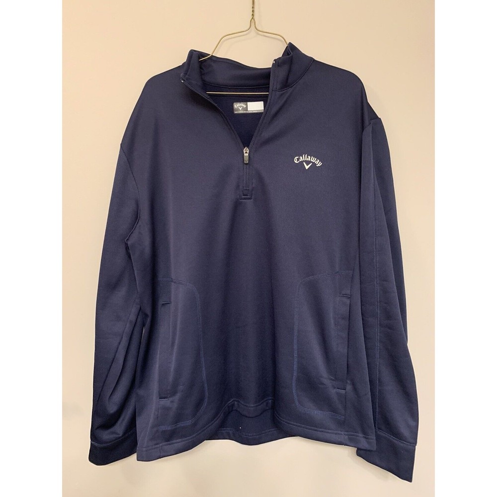 Callaway Weather Series Golf 1/4 Half Zip Pullover Jacket Men Size L Blue